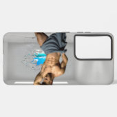 Coque Samsung Galaxy SlipperyJoe's Man serviette brisée mur de brique b (Côté gauche)