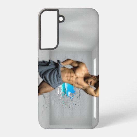 Coque Samsung Galaxy SlipperyJoe's Man serviette brisée mur de brique b (Verso)