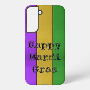 Coque Samsung Galaxy SlipperyJoe's Mardi Gras or violet métal vert s
