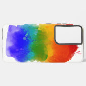 Coque Samsung Galaxy SlipperyJoe's pride couleurs éclatantes arc-en-cie (Côté gauche)