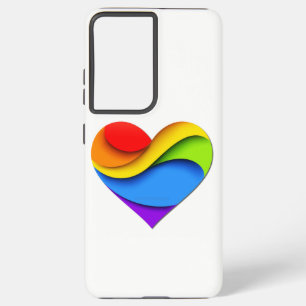 Coque Samsung Galaxy SlipperyJoe's Pride Heart Curves en forme de coeur