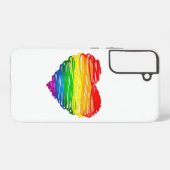Coque Samsung Galaxy SlipperyJoe's Pride Heart Scribbles forme de coeur (Verso Horizontal)