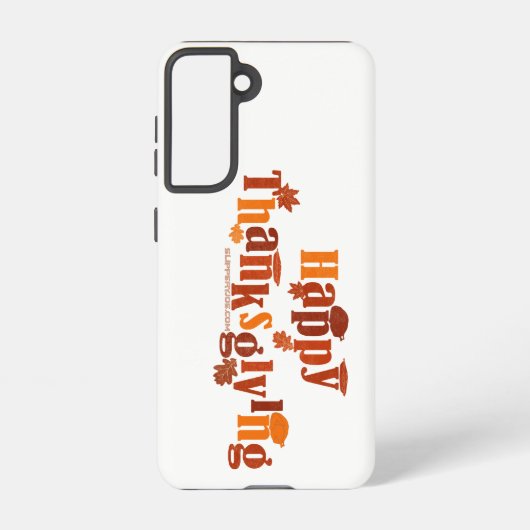 Coque Samsung Galaxy SlipperyJoe's Thanksgiving feuille brun orange tar (Verso)