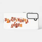 Coque Samsung Galaxy SlipperyJoe's Thanksgiving feuille brun orange tar (Verso Horizontal)