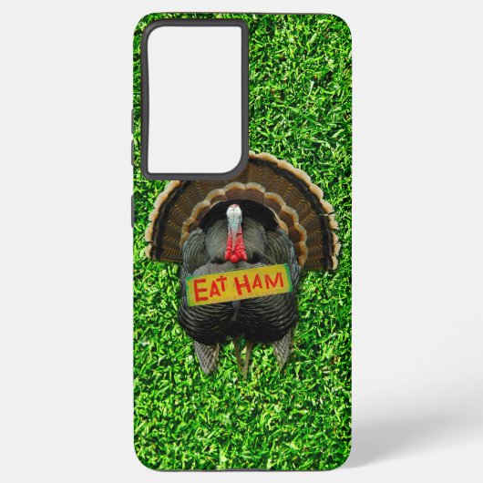 Coque Samsung Galaxy SlipperyJoe's Thanksgiving turkey grass manger du (Verso)