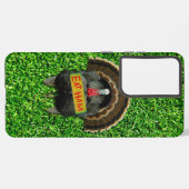 Coque Samsung Galaxy SlipperyJoe's Thanksgiving turkey grass manger du (Verso Horizontal)