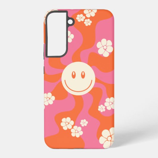 Coque Samsung Galaxy Smile - rose, orange et crème (Verso)