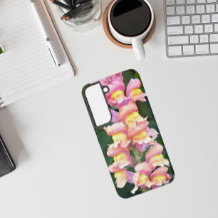 Coque Samsung Galaxy Snapdragon rose et jaune Floral