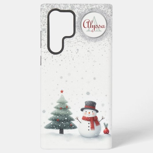 Coque Samsung Galaxy Snowman et À feuillage persistant (Verso)