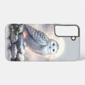 Coque Samsung Galaxy Snowy Owl in Moonlit Winter Garden (Verso Horizontal)