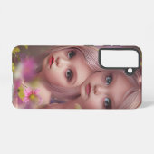 Coque Samsung Galaxy Soeurs des fées parmi les fleurs de la forêt (Verso Horizontal)