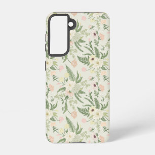 Coque Samsung Galaxy Soft Mint Green Garden Motif