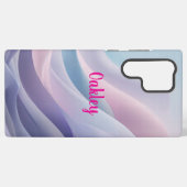 Coque Samsung Galaxy Soft Pastel Abstrait Waves Dreamy Fluid Design (Verso Horizontal)