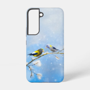Coque Samsung Galaxy Soirée Grosbeak Peinture - Cute Original Chien Art