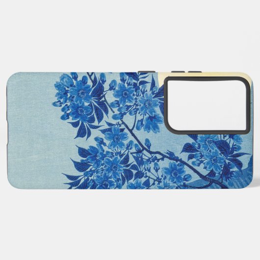 Coque Samsung Galaxy Soirée Lune Arbre Bleu Lune (Côté gauche)