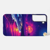 Coque Samsung Galaxy Soirée plage avec Sunset Rays mobile (Verso Horizontal)