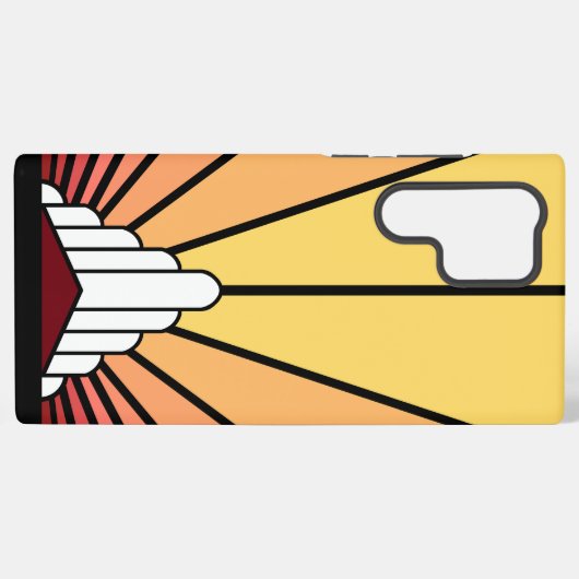 Coque Samsung Galaxy Soleil Art déco à l'aube (Verso Horizontal)