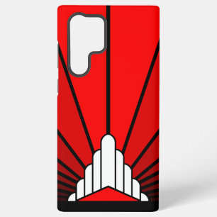 Coque Samsung Galaxy Soleil Art déco en rouge
