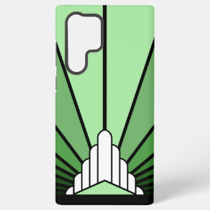 Coque Samsung Galaxy Soleil Art déco en vert