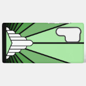 Coque Samsung Galaxy Soleil Art déco en vert (Verso Horizontal)