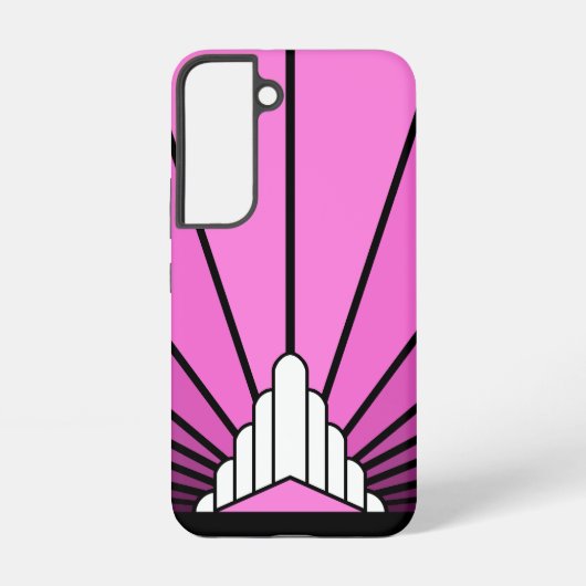 Coque Samsung Galaxy Soleil Art déco rose (Verso)