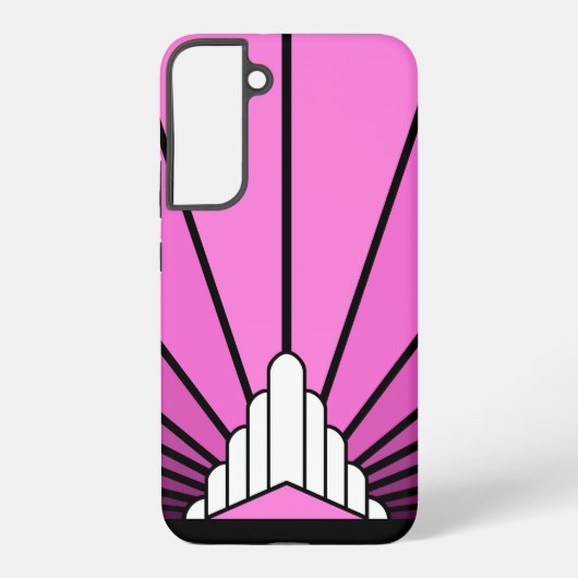 Coque Samsung Galaxy Soleil Art déco rose (Verso)