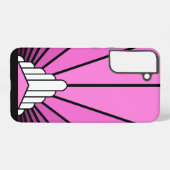 Coque Samsung Galaxy Soleil Art déco rose (Verso Horizontal)