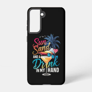 Coque Samsung Galaxy Soleil Sable et un Verre à la Main Croisière de Pl