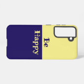 Coque Samsung Galaxy Soyez heureux Téléphone Case (Beurre Jaune & Bleu  (Verso Horizontal)