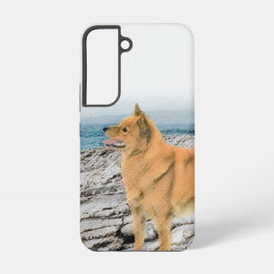 Coque Samsung Galaxy Spitz finlandais à Seashore Peinture - Chien Art