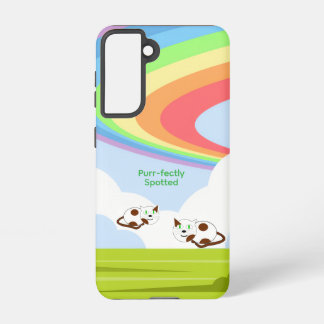 Coque Samsung Galaxy Spotted Cat with Rainbow Samsung Galaxy Case