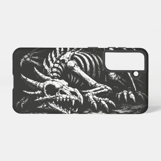 Coque Samsung Galaxy Squelette de dragon — par BurnsInHell (Verso Horizontal)