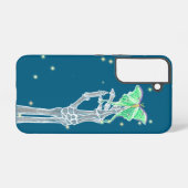 Coque Samsung Galaxy Squelette main avec Luna Moth (Verso Horizontal)