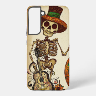 Coque Samsung Galaxy Squelette vintage/Jour de la citrouille de la fête