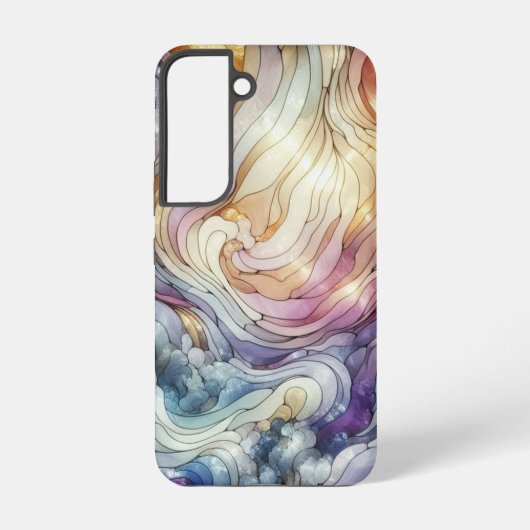 Coque Samsung Galaxy Stained glass wave (Verso)