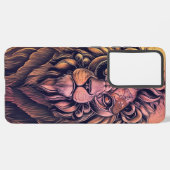 Coque Samsung Galaxy Steampunk Couleur Gradient Lion Rustique (Côté gauche)