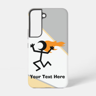 Coque Samsung Galaxy Stickman à tête enflammée
