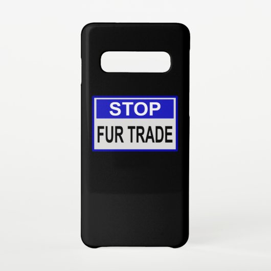 Coque Samsung Galaxy Stop Fur Trade Panneau bleu (Dos)