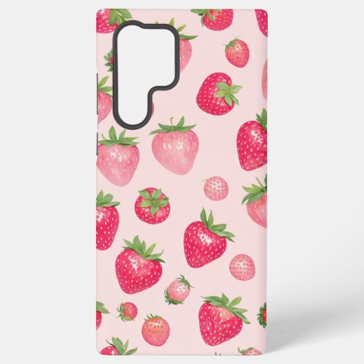 Coque Samsung Galaxy Strawberry Time Sweet Berry Pattern Phone Case (Verso)