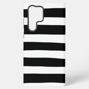 Coque Samsung Galaxy Stripes inégales - Noir et blanc