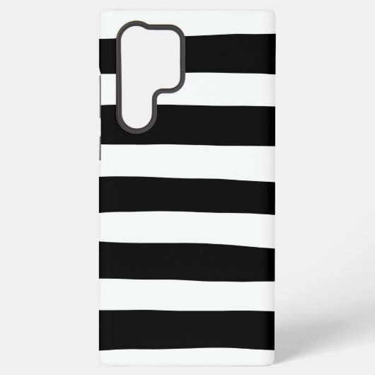 Coque Samsung Galaxy Stripes inégales - Noir et blanc (Verso)