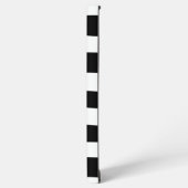 Coque Samsung Galaxy Stripes inégales - Noir et blanc (Côté gauche)