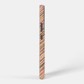 Coque Samsung Galaxy Stripes simples Moderne Monogramme Jaune Or Rose (Côté droit)