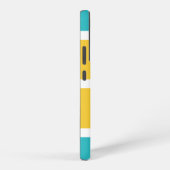 Coque Samsung Galaxy Stripes simples - Turquoise et jaune (Côté droit)