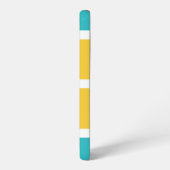 Coque Samsung Galaxy Stripes simples - Turquoise et jaune (Côté gauche)