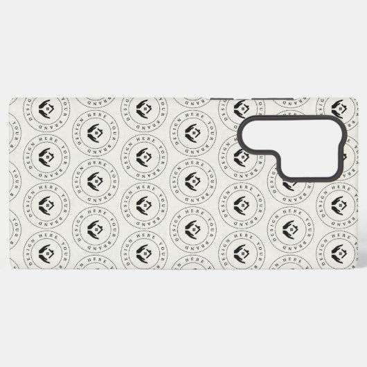 Coque Samsung Galaxy Style moderne, logo modifiable et texte (Verso Horizontal)