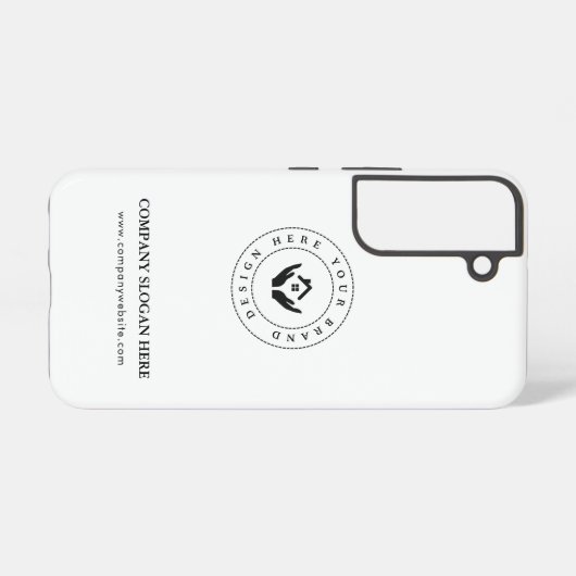 Coque Samsung Galaxy Style moderne, logo modifiable et texte (Verso Horizontal)