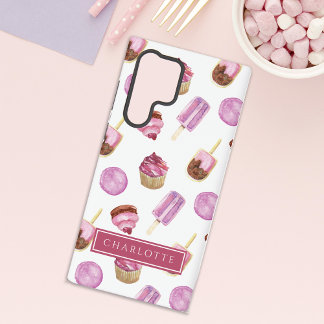 Coque Samsung Galaxy Sucettes et Gâteaux Roses