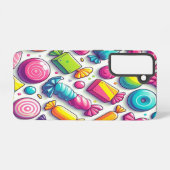 Coque Samsung Galaxy Sucres de dessin multicolores rétro (Verso Horizontal)