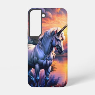 Coque Samsung Galaxy Sunset Lake River Unicorn Seven